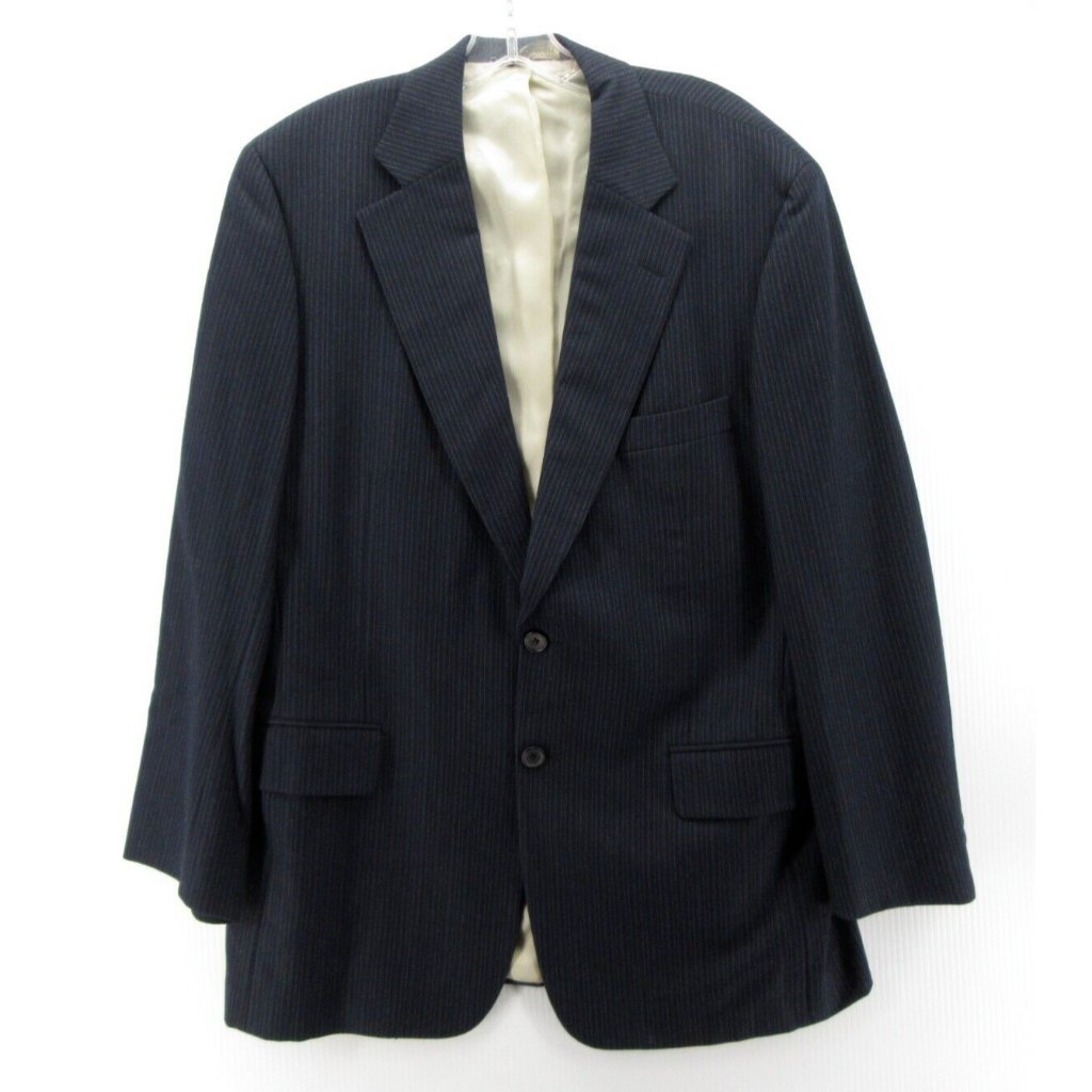 Vintage Paul Stuart Sport Coat 43 Long Blazer Wool Cashmere Super 120s